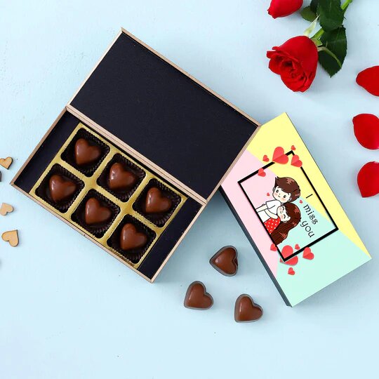 I Miss You Chocolate Box Gift For Valentine's Day