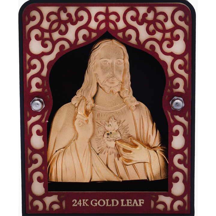 Lord Jesus 24K Golden Car Stand