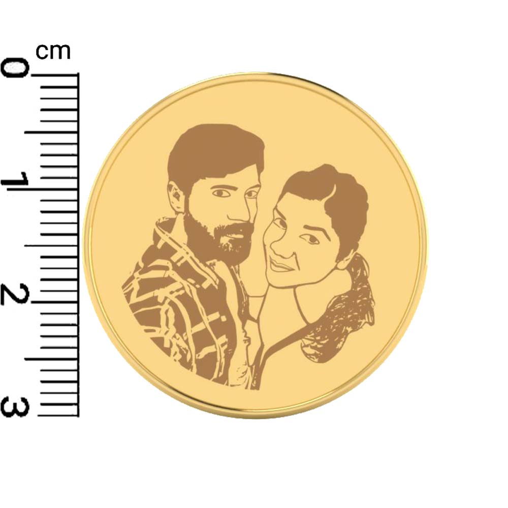 Knits Of Love Photo Engraved Gold Coin