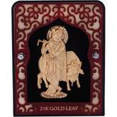 Krishna With Cow 24K Golden Card Stand