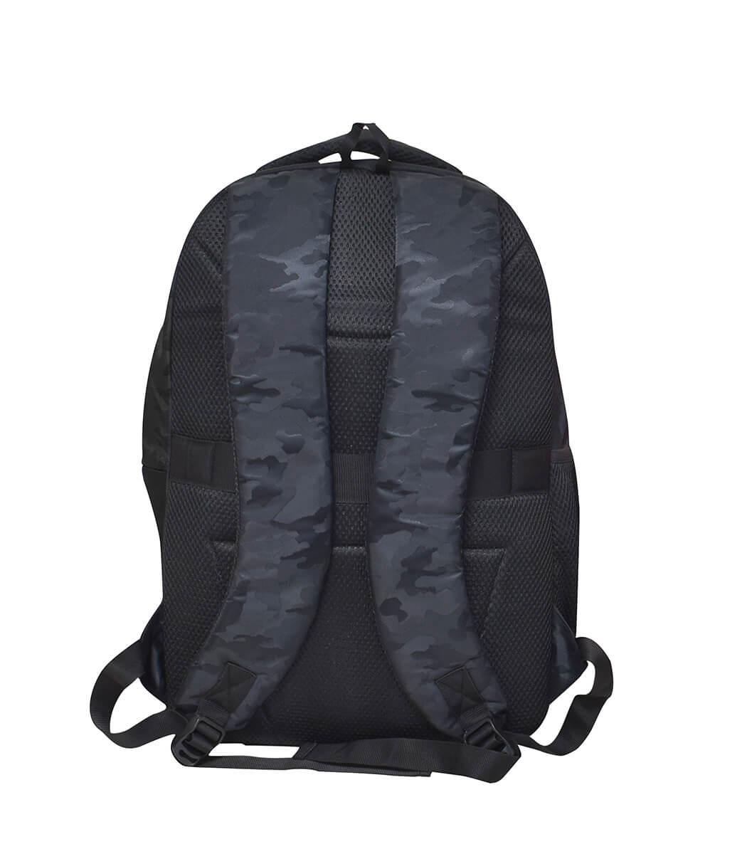 Laptop Backpack With Quick Access Pocket, Black Camo Print