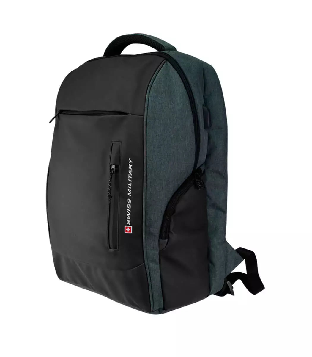 Laptop Backpack 28L With Anti-Theft Compartment, Grey & Black