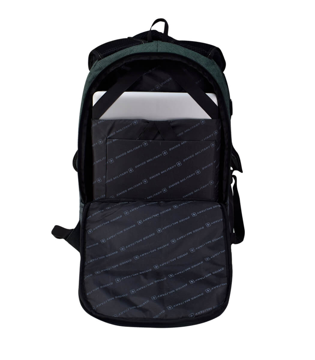 Laptop Backpack 28L With Anti-Theft Compartment, Grey & Black