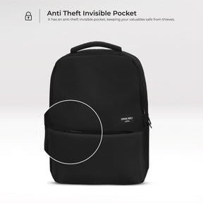 URBAN WOLF Business Casual 30L Dual Compartment Water Resistant Laptop Backpack (BLACK)