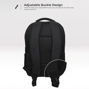 URBAN WOLF Business Casual 30L Dual Compartment Water Resistant Laptop Backpack (BLACK)