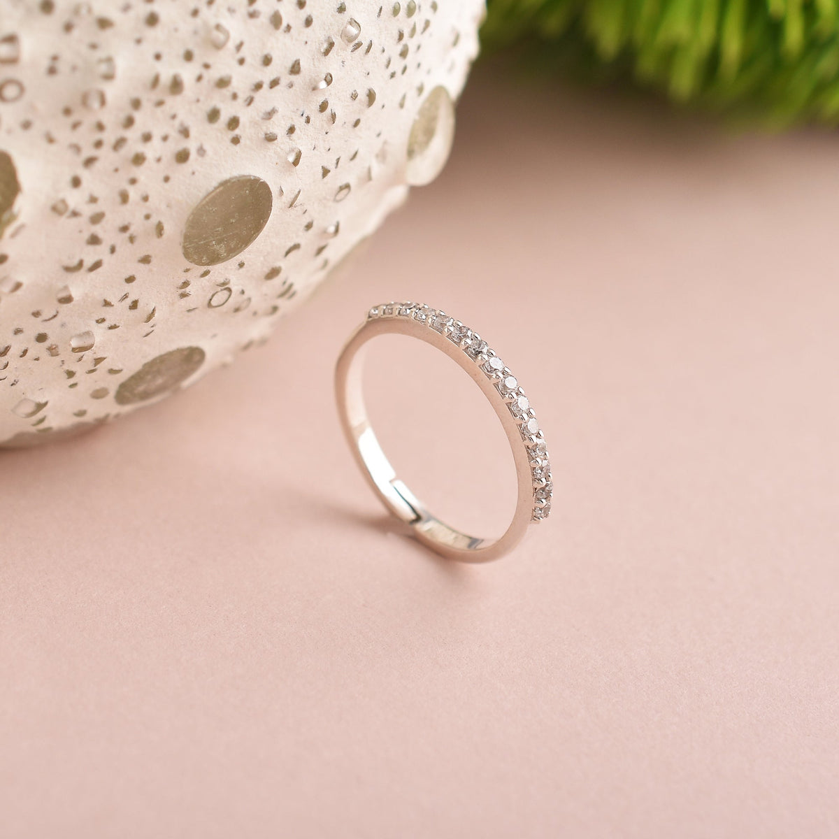 Minimal Silver Cubic Zirconia Ring-1