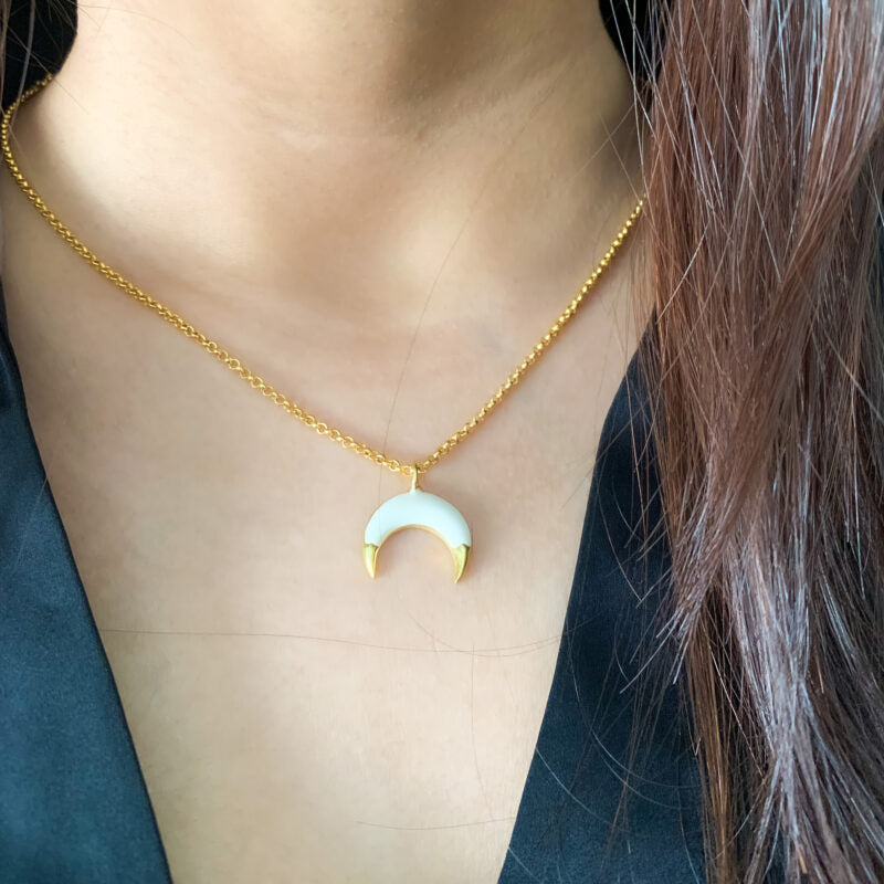 Moon Boomerang Necklace