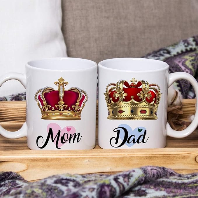 Royal Coffee Mug Gift Set For Mom & Dad-set Of 2
