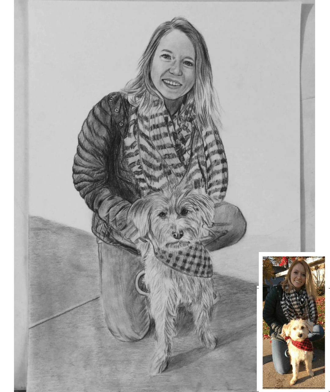 Pet Charcoal Drawing From Photo