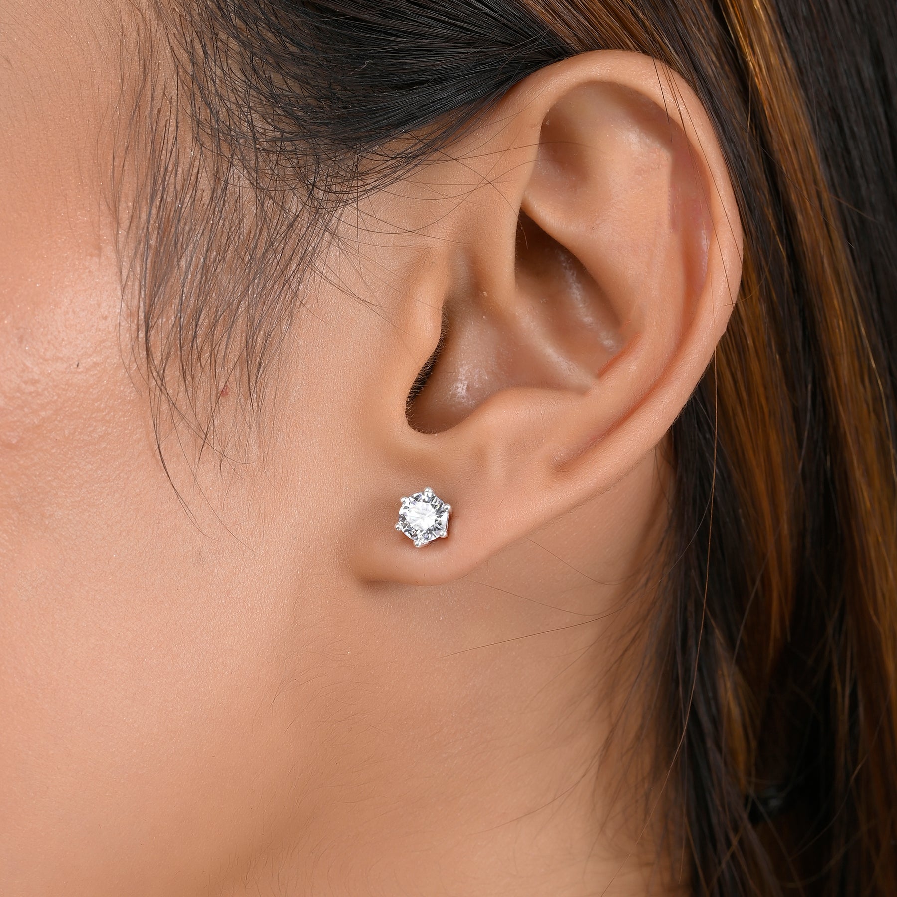 Cubic Zirconia Pendant & Earrings Silver Set