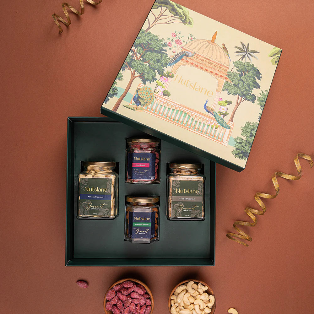 Roohani (Mexican Salsa Cashews , Rose Almonds , Bbq Almond , Paan Raisins)