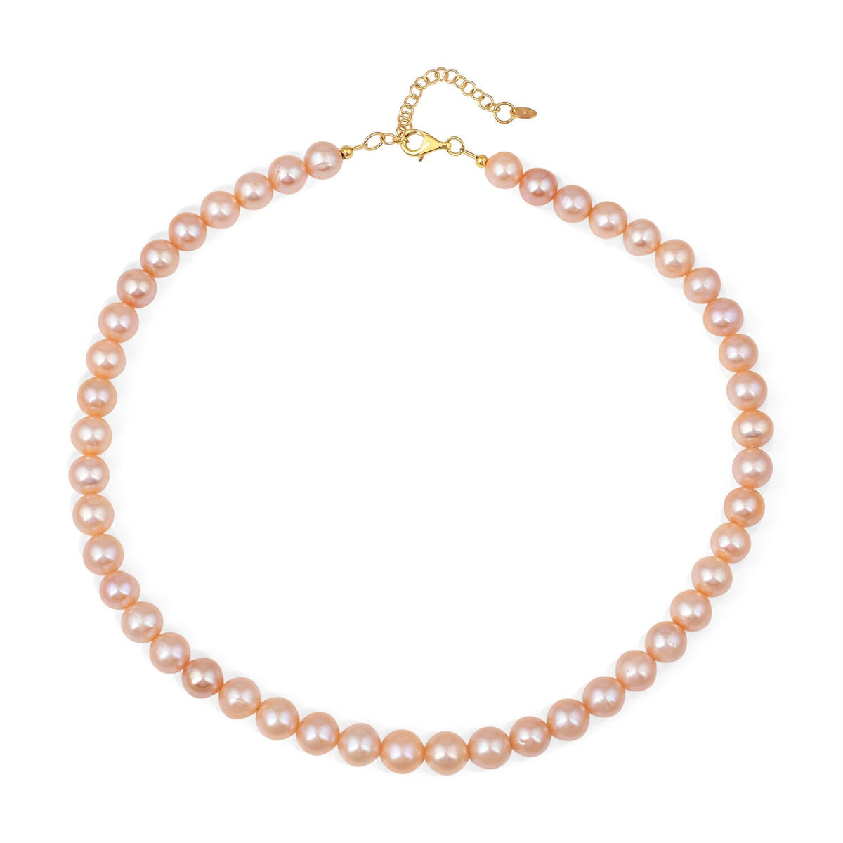 Rose Gold Pearl Necklace-2
