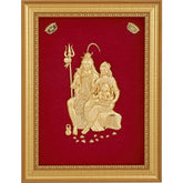 Shiv Parivar Golden Frame