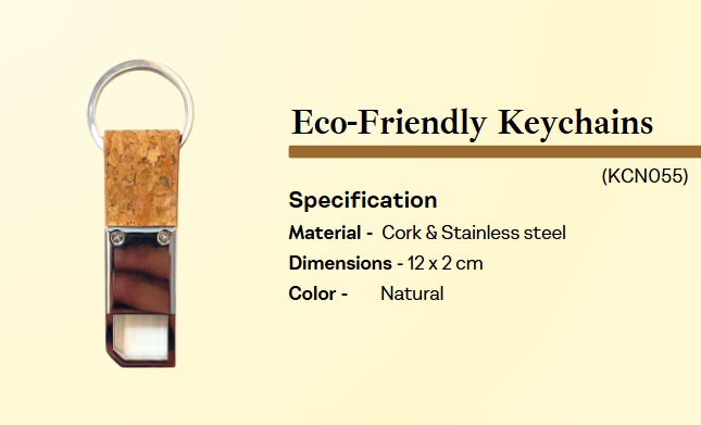 Cork keychain-Natural