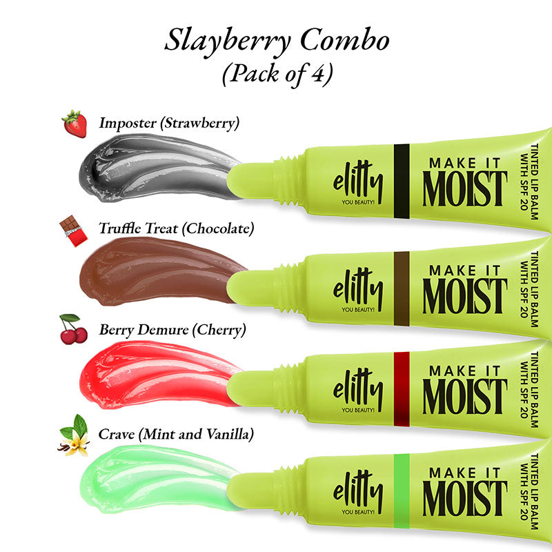 Elitty Slayberry Lip Balm Combo (Pack of 4)