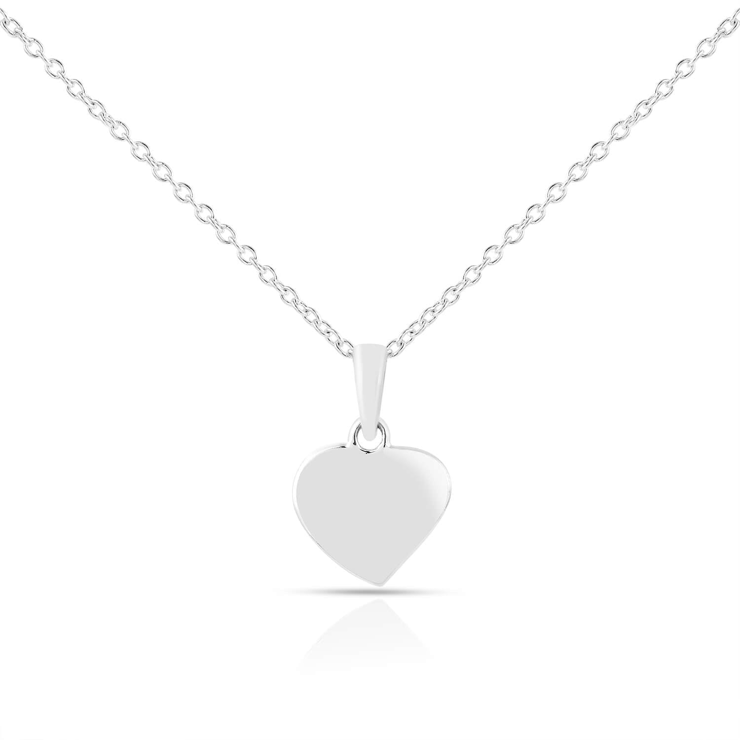 Stylized Heart Shape Minimalist Silver Pendant
