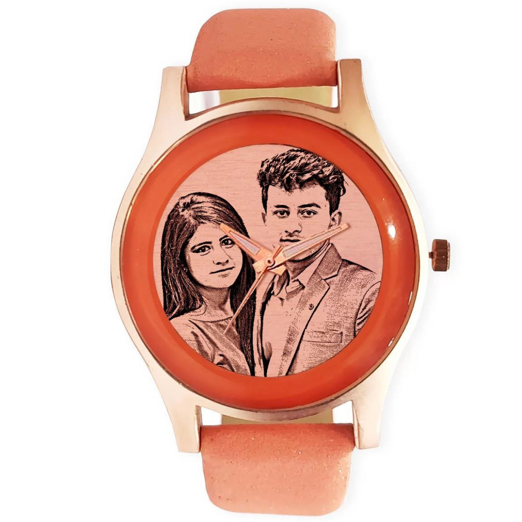 Personalised wrist watch with cheap photo