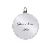 Name Engraved Silver Coin as a Pendant