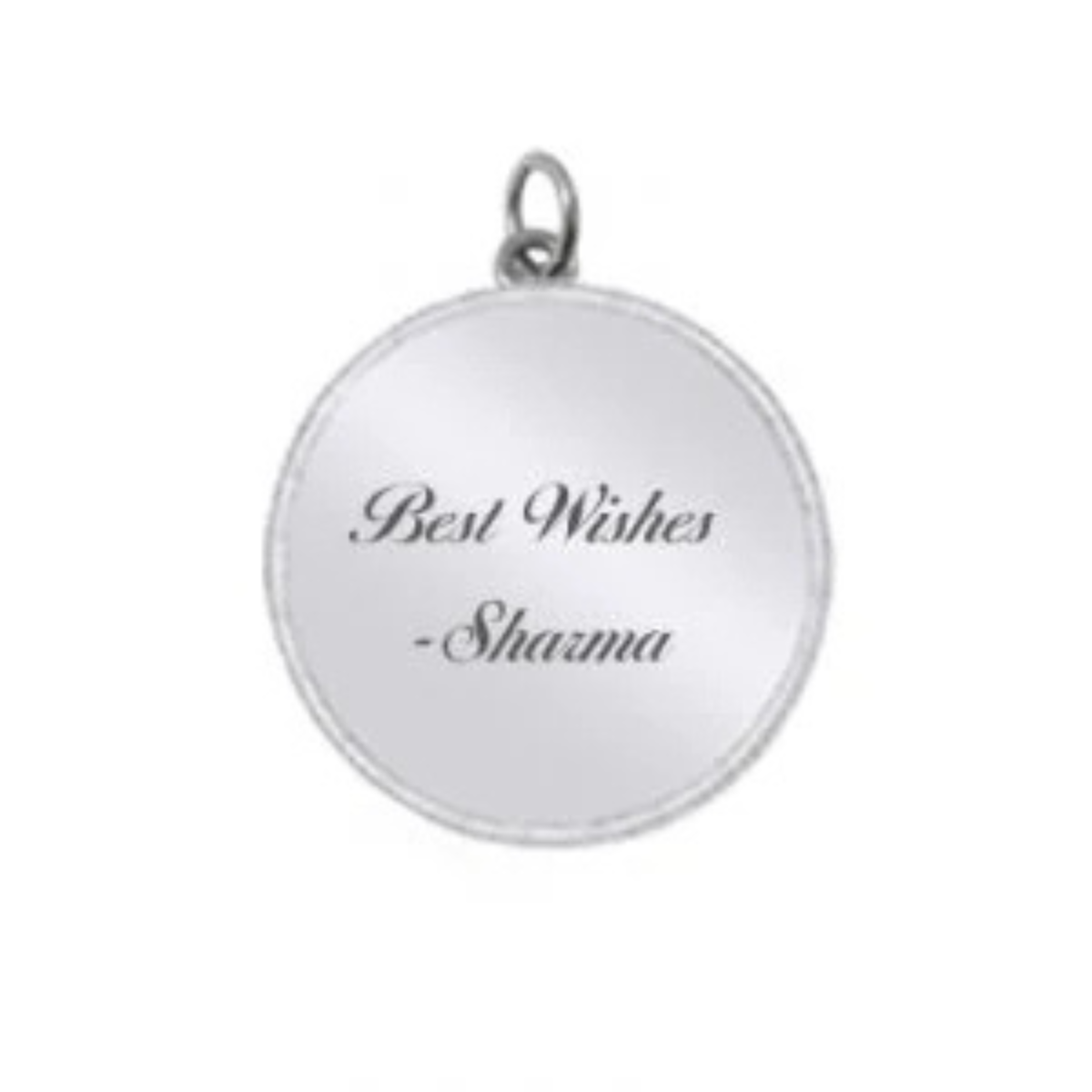 Name Engraved Silver Coin as a Pendant
