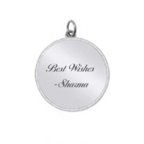 Name Engraved Silver Coin as a Pendant