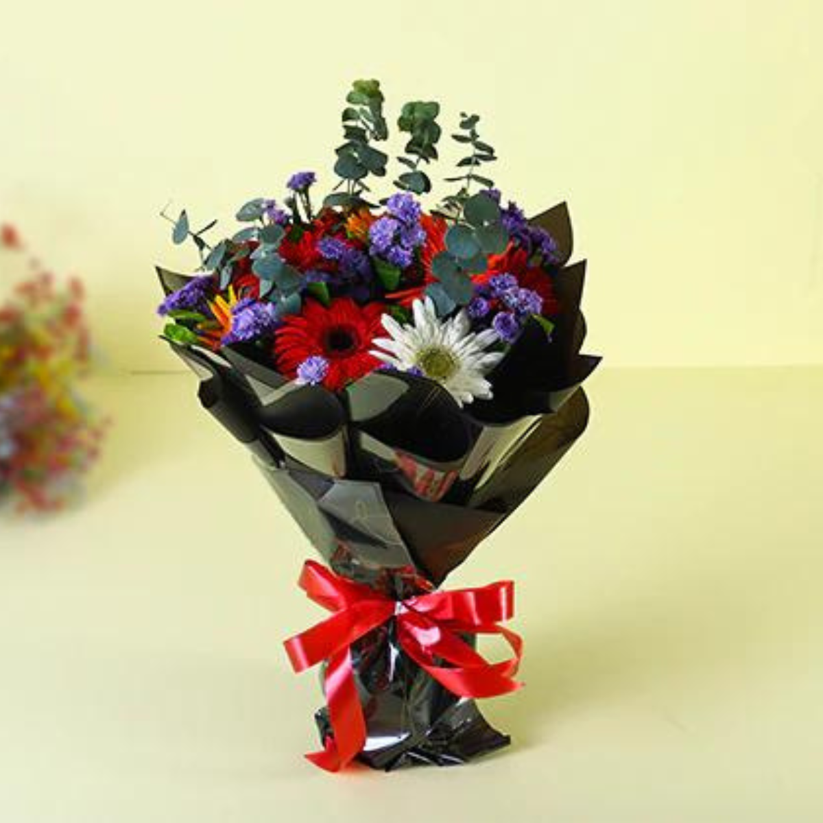 Mixed Gerbera and Eucalyptus Bouquet