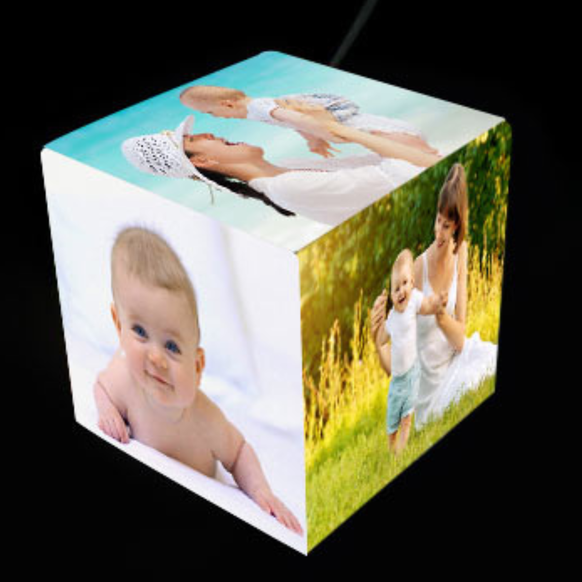 Personalised Baby Mini Cube Lamp-2