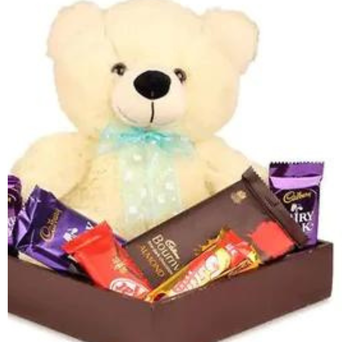 Tray Arrangement of Teddy Bear & Chocolates