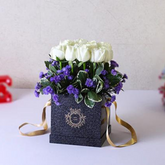 Beautiful Flower Arrangement in Black Box