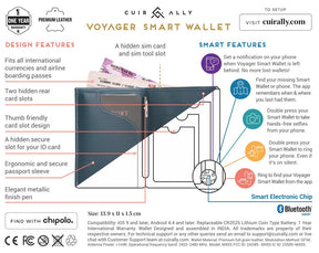 Voyager Leather Wallet + Anti-Lost Electronic Smart Tech