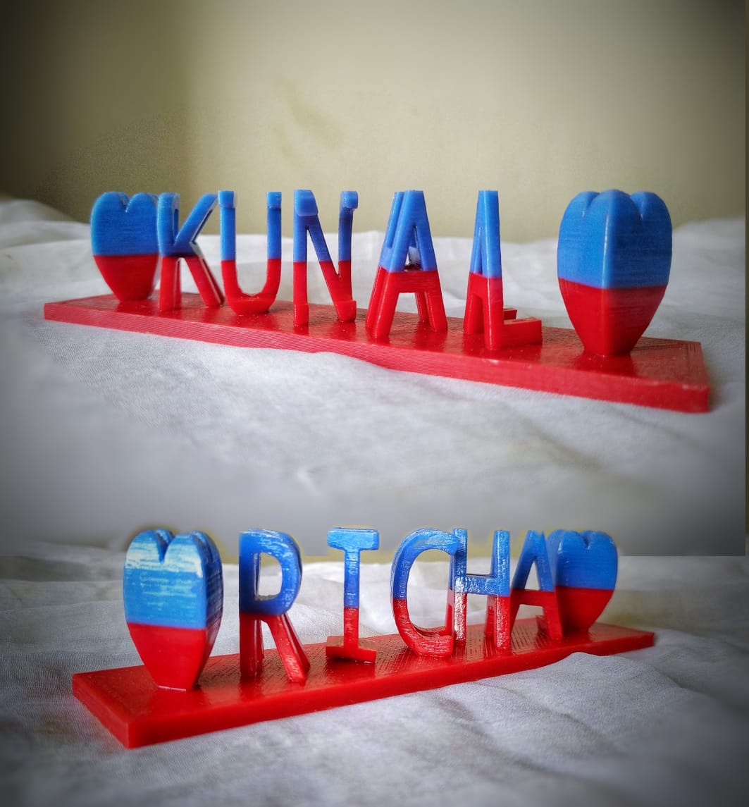 Personalized Dual Letters Illusion Flip Nameplate-1
