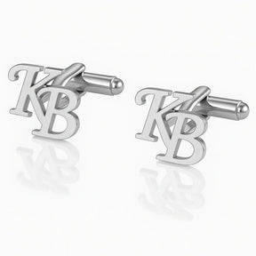 Personalised  Diagonal Metal Initial Cufflinks