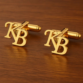 Personalised  Diagonal Metal Initial Cufflinks