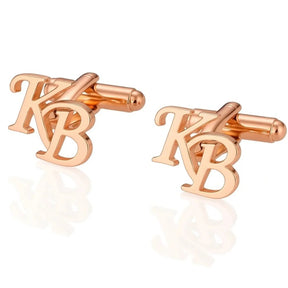Personalised  Diagonal Metal Initial Cufflinks