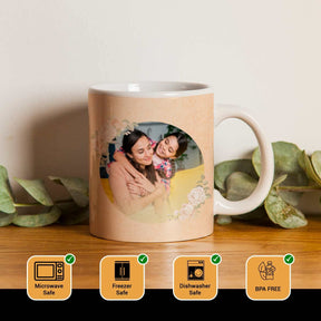 Personalized Photo With Mom Ceramic Coffee Mug Gift For Mom