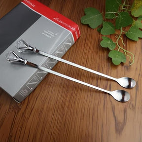 Elegant Diamond Handle Long Stirring Spoons