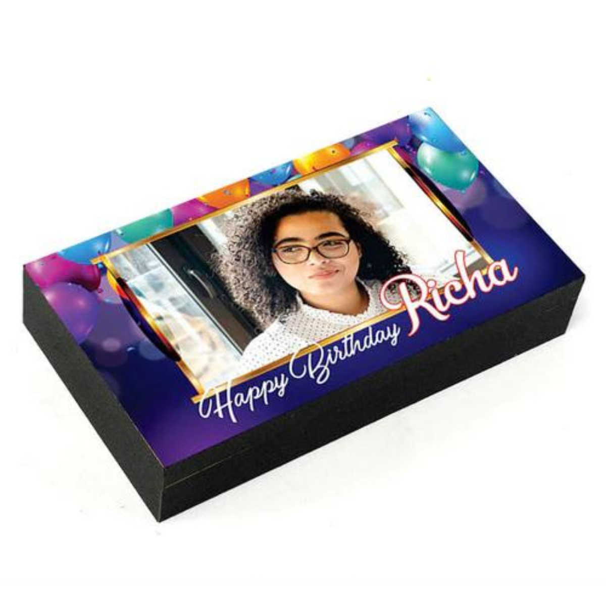 Customized Chocolates Box with Printed Name and Personalised Photo Chocolate