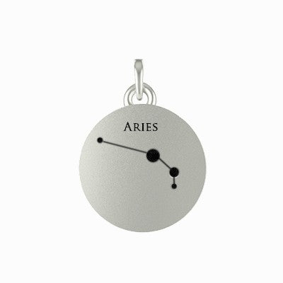 Cancer Zodiac Sign Constellation Silver Pendant