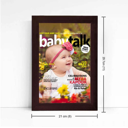 Baby Talk New Baby Personalised Magazine Cover