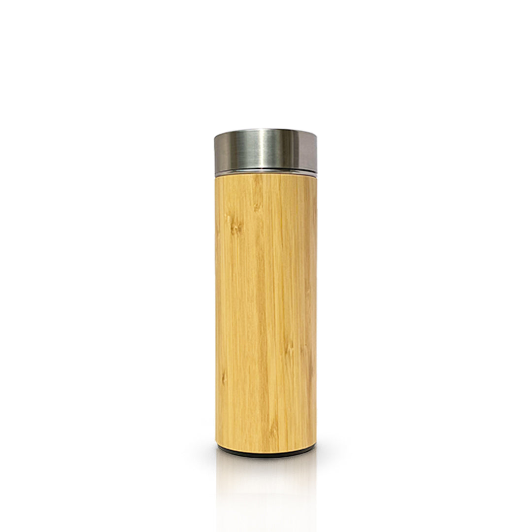 Bamboo bottle plastic base 450 ml
