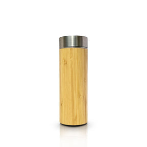 Bamboo bottle plastic base 450 ml