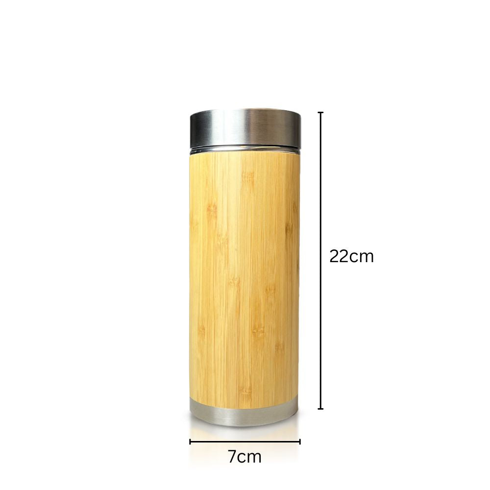 Bamboo bottle steel base 450 ml