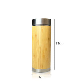 Bamboo bottle steel base 450 ml