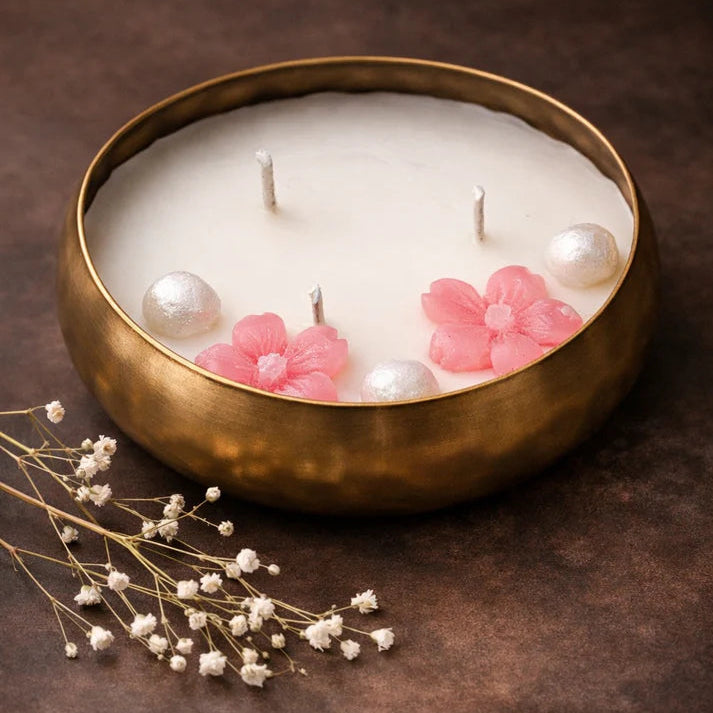 Rose Scented Urli Candle