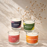 Gift Set Of 4 Floral Fragrance Candle Glass Votives
