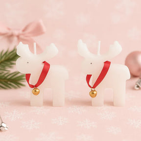 Set Of 2 Reindeer Candles