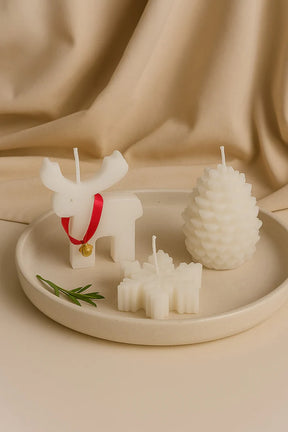 Set Of 3 Christmas Candles