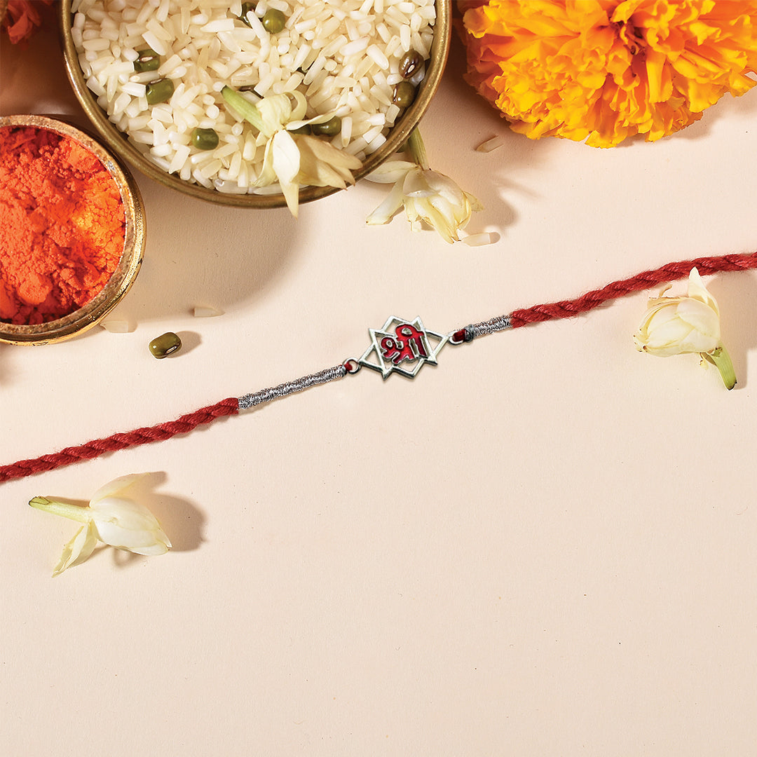 925 Sterling Silver Shree Blessings Silver Rakhi
