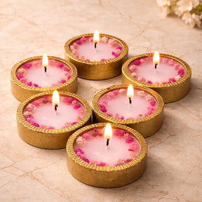 Set of 6 Golden Mitti Diyas Scented