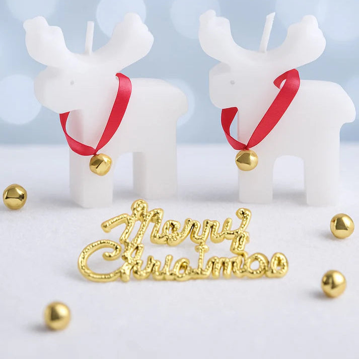 Set Of 2 Reindeer Candles