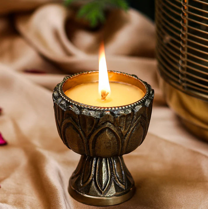 Set Of 2 Parijat Beswax Candle Lamp